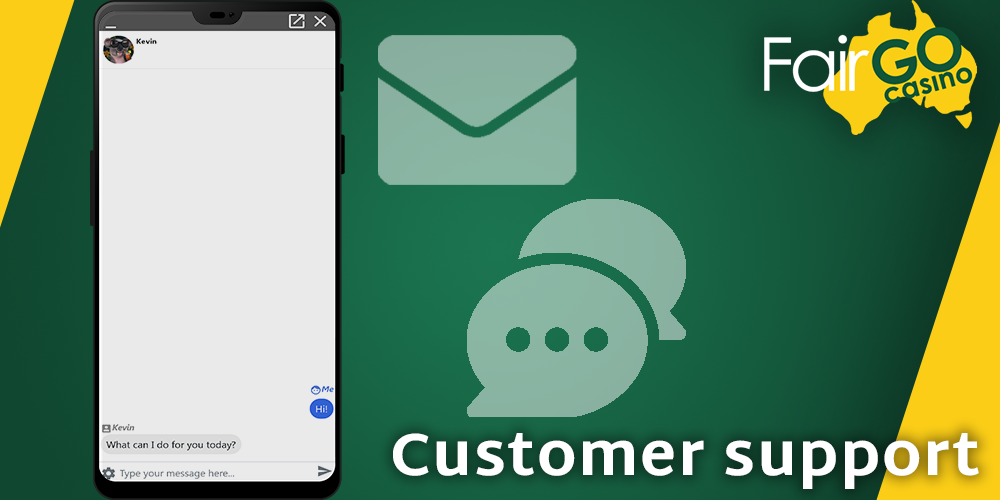 Customer support in Fair Go mobile casino