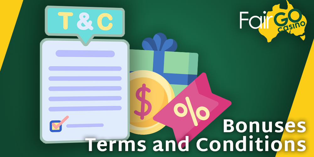 terms and conditions for Fair GO casino bonuses and promotions