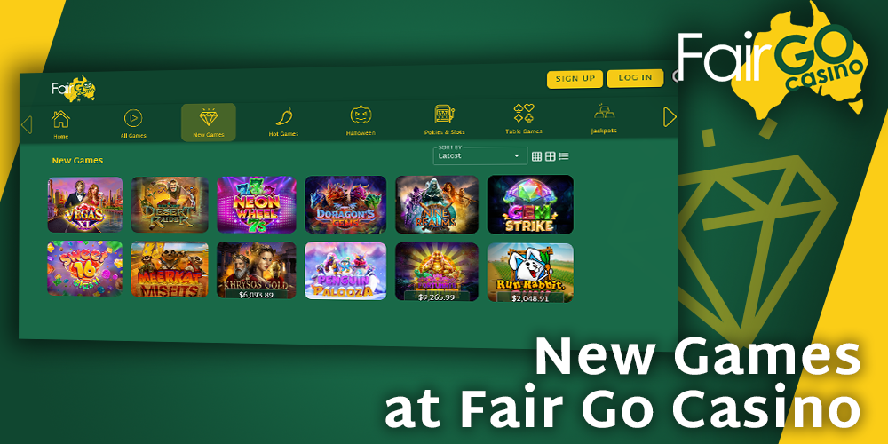 New Games at Fair Go Casino for Australian players