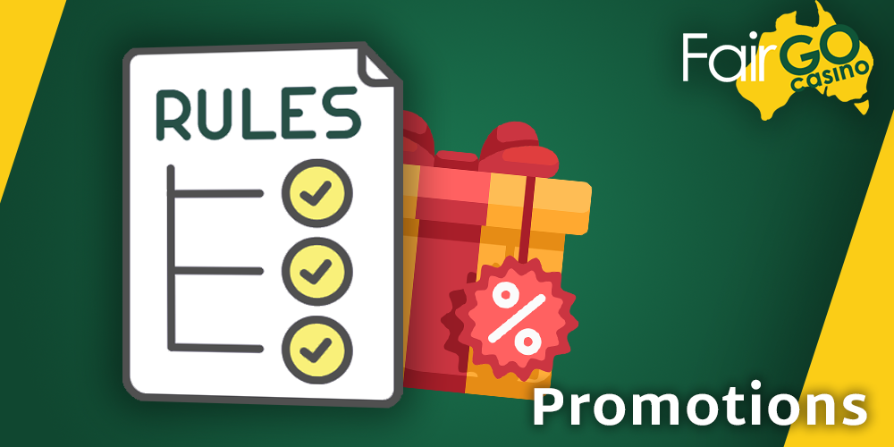 Promotions terms at Fair GO Casino