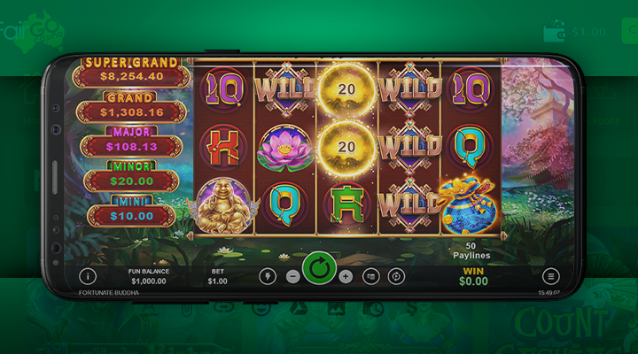 Checking the pokies on the mobile version of the site Fair Go casino in demo mode
