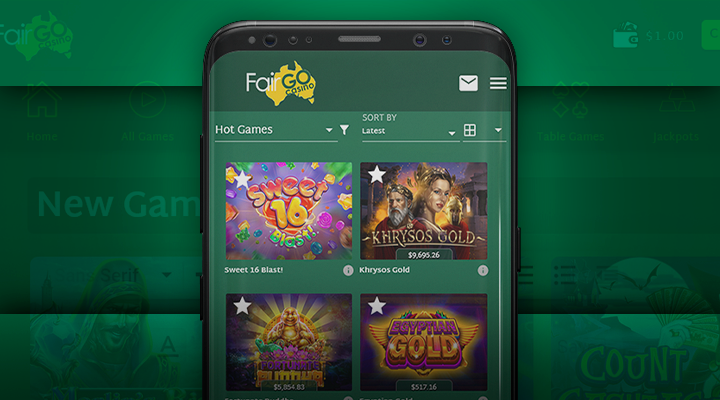 Start playing pokies on the mobile version of the Fair Go casino site