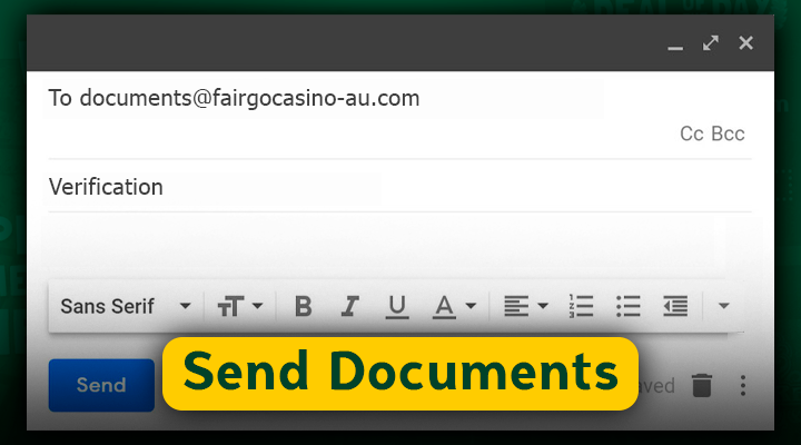 Sending player documents to Fair Go Casino For account verification