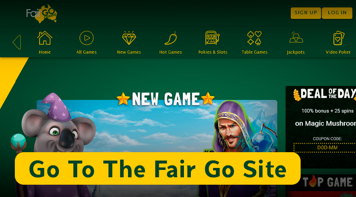 Visiting the Fair Go Casino homepage