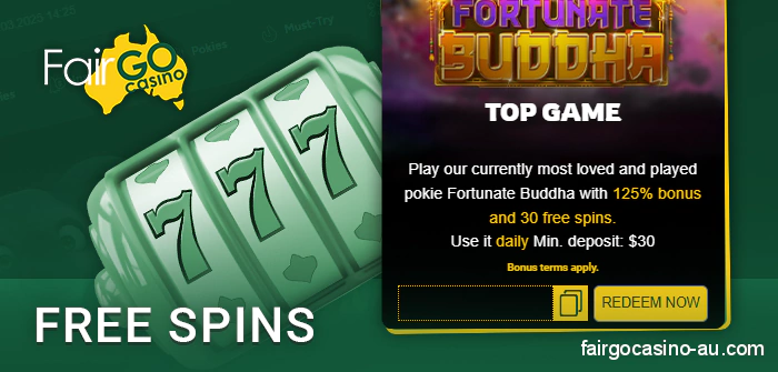 Activate Free Spin Bonus at Fair Go Casino