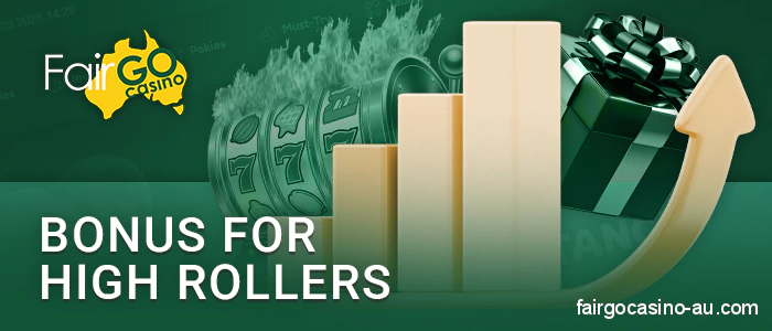 Activate bonuses for High Rollers games at Fair Go Casino