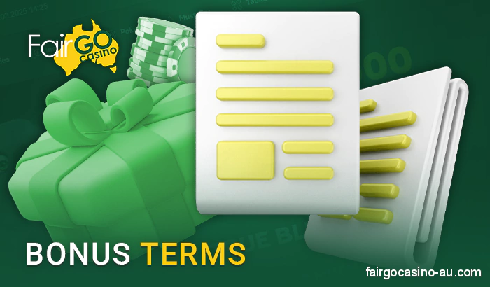 About the terms and conditions of the bonus offers at Fair Go Casino