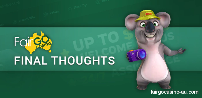 Summary of Koala Diary bonuses at Fair Go Casinos