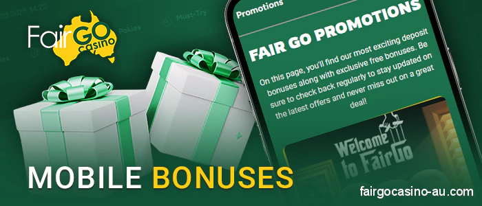 Get bonuses on the Fair Go Casino app