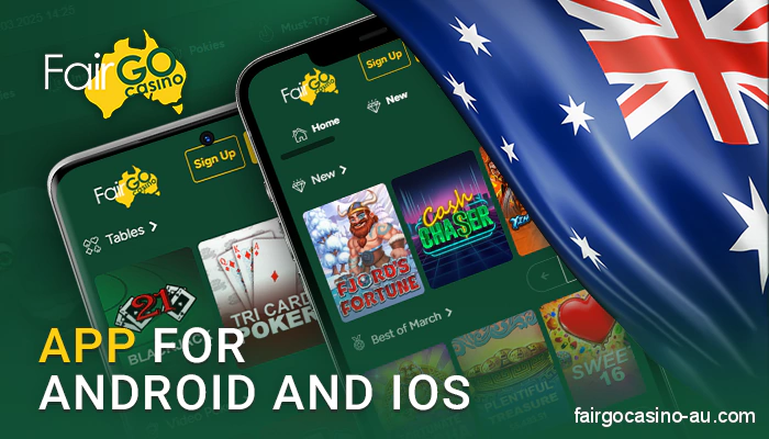 Play Fair Go via mobile app - download on android and iOS