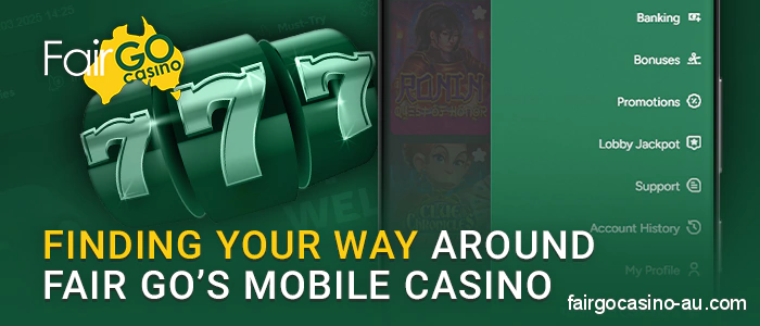 How to navigate the Fair Go Casino app