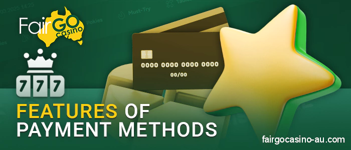 Important payment features for Australians at Fair Go Casino
